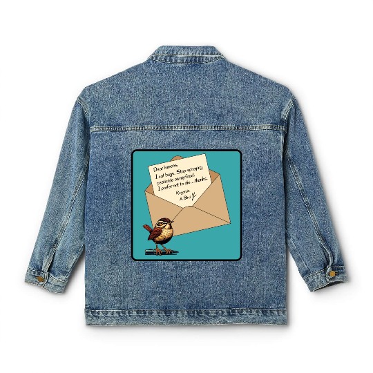 Cute Little Angry Bird Design Classic Women's Denim Jackets