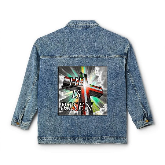 Cross, He is Risen - 1 Classic Women's Denim Jackets