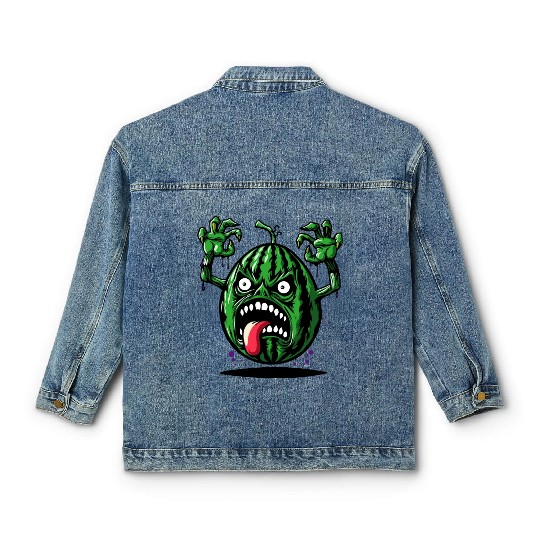 Watermelon Monster Floating Classic Women's Denim Jackets