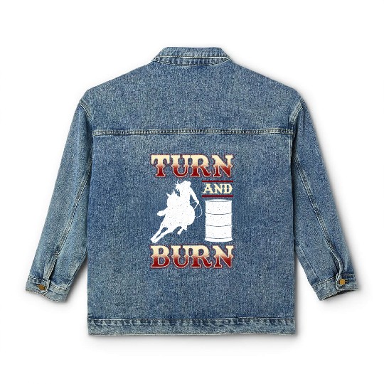 Barrel Racing Turn And Burn Classic Women's Denim Jackets