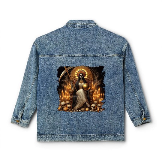La Santa Muerte Saint Death Classic Women's Denim Jackets