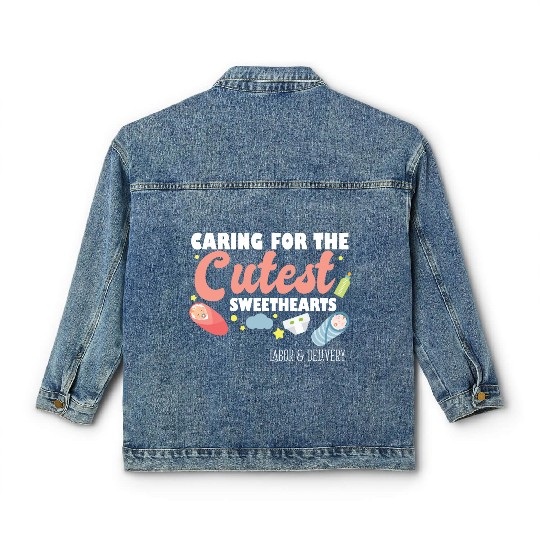 Caring For Cutest Sweethearts NICU Labor And Classic Women's Denim Jackets