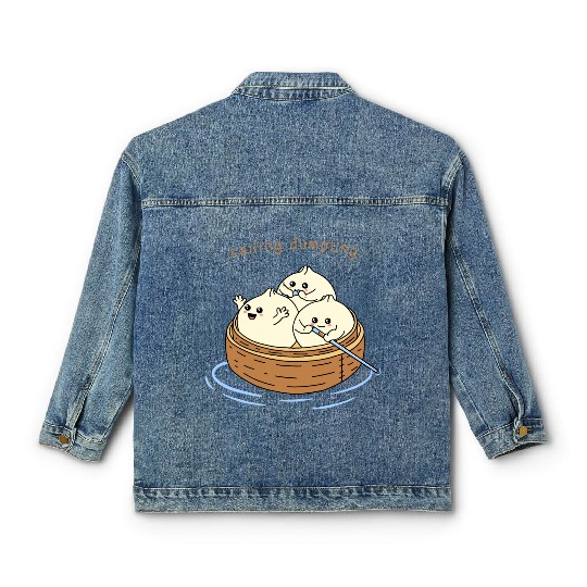 Happy Sailing Dumpling Classic Women's Denim Jackets