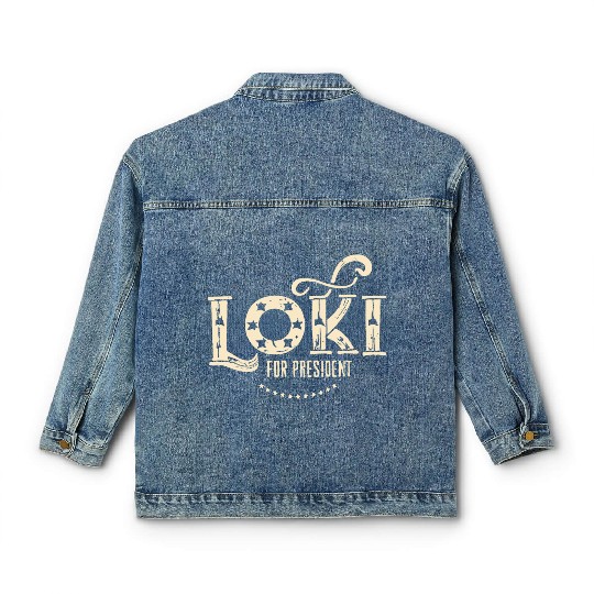 Loki For President Funny History Classic Women's Denim Jackets