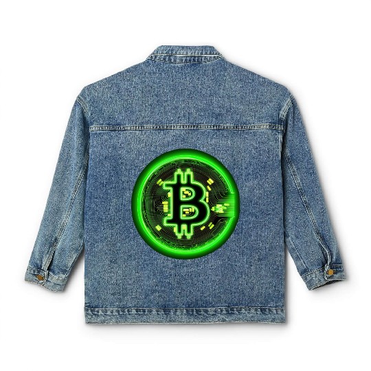 Crypto Currency Coin Vintage Bitcoin Cryptocurrenc Classic Women's Denim Jackets