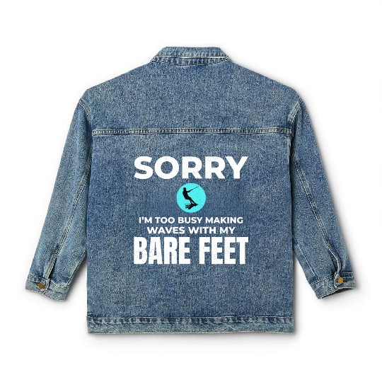 Barefoot Water Skiing Extreme Sports Barefooting Classic Women's Denim Jackets