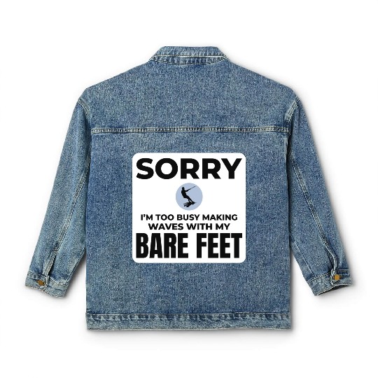 Barefoot Water Skiing Extreme Sports Barefooting Classic Women's Denim Jackets