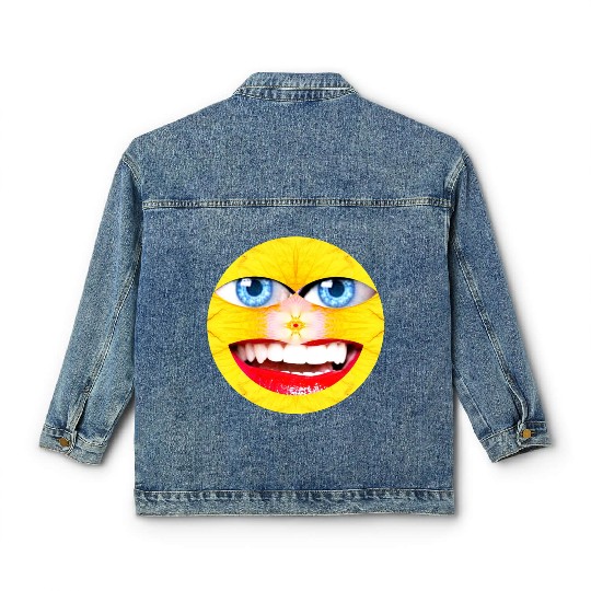Smile Face Have a Nice Day Promote Happiness Joy Classic Women's Denim Jackets