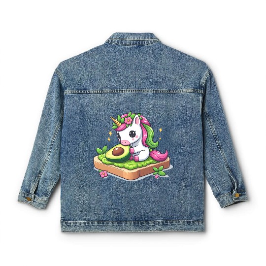 Unicorn's Avocado Toast Classic Women's Denim Jackets