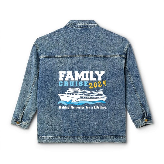 Family Cruise 2024 Cruising Tour Voyage Matching Classic Women's Denim Jackets