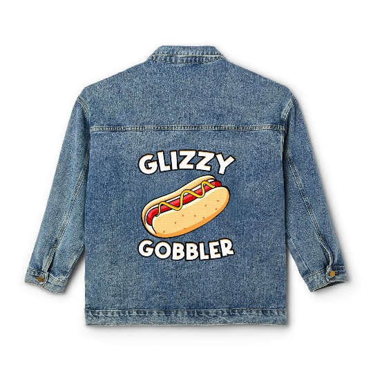 Hot Dog Glizzy Gobbler Number One Gladiator Classic Women's Denim Jackets