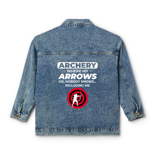 Archery Targets Archer Bullseye Shooting Sport Classic Women's Denim Jackets