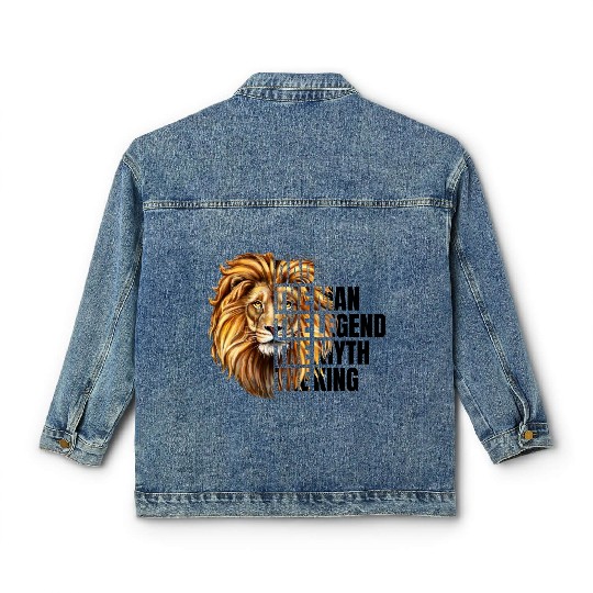 Dad The Man the Legend Lion Classic Women's Denim Jackets
