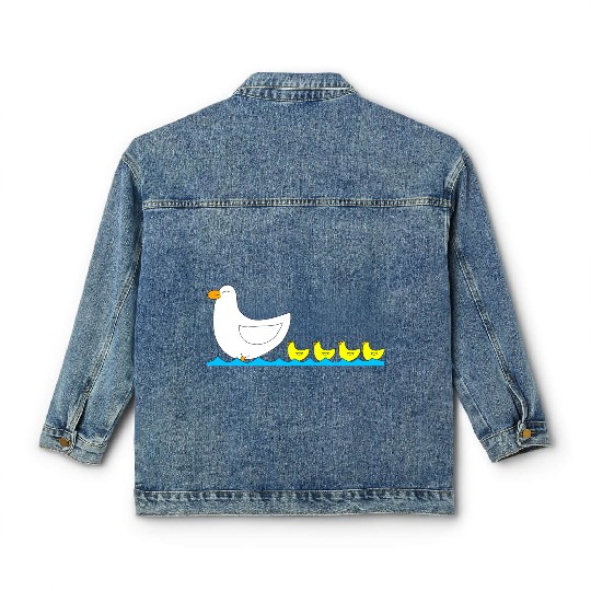 Duck with ducklings Classic Women's Denim Jackets