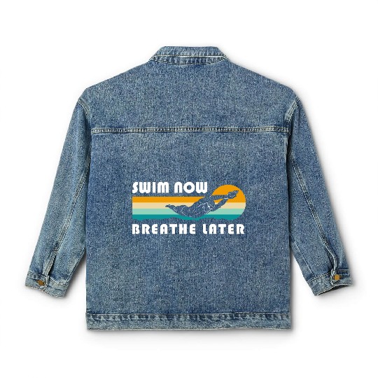 Swimming Pool Swimming Trunks Classic Women's Denim Jackets