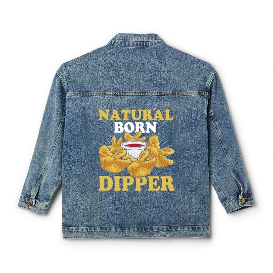 Natural Born DipperFunny Crab Rangoon Classic Women's Denim Jackets