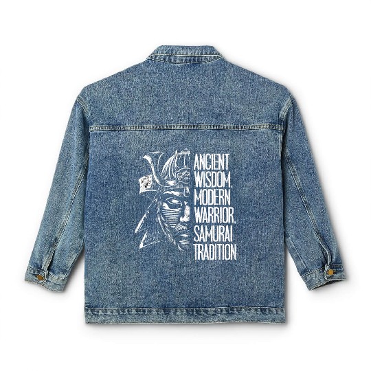 Black And White Samurai Classic Women's Denim Jackets