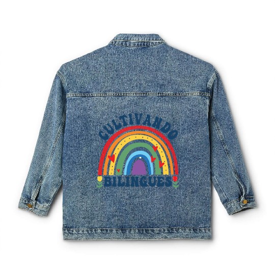 Cultivando Bilingües Spanish Teacher Classic Women's Denim Jackets