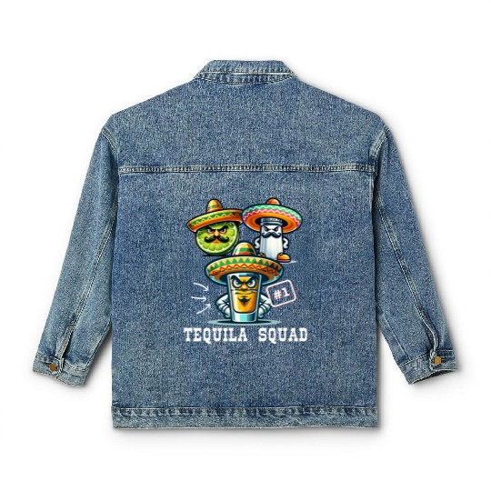 Cinco De Mayo Tequila Squad Drink Number One Classic Women's Denim Jackets