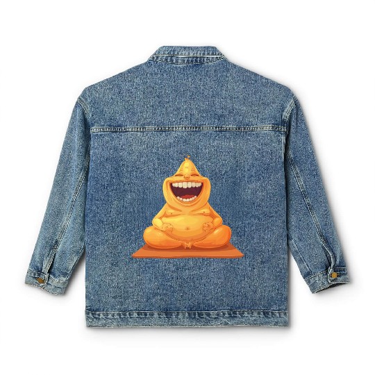 Joyful Yellow Creature Embracing Laughter Classic Women's Denim Jackets