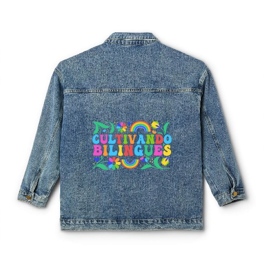 Cultivando Bilingües Spanish Teacher Classic Women's Denim Jackets