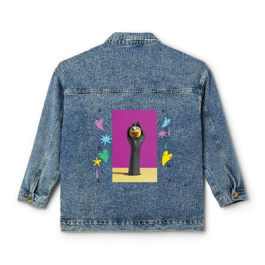Creative and Humorous Illustration Design Classic Women's Denim Jackets