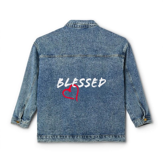 Novelty Blessed Classic Women's Denim Jackets