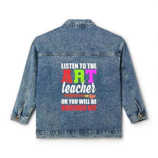 Funny Art Teacher Art Critic Classic Women's Denim Jackets