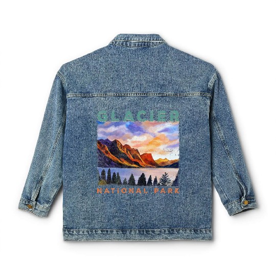 Glacier National Park US Montana parks Classic Women's Denim Jackets