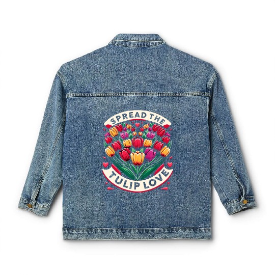 Tulips Tulip Flower Yes I Talk To Tulips Classic Women's Denim Jackets