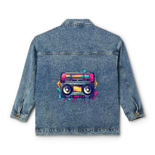 Retro Classic Cassette Tape for a 80s Fan Classic Women's Denim Jackets