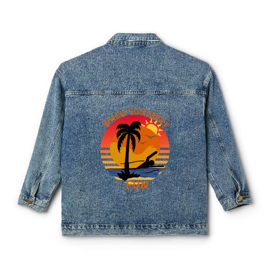 SWIMMING TEACHER COACH INSTRUCTOR LIFEGUARD SWIM Classic Women's Denim Jackets