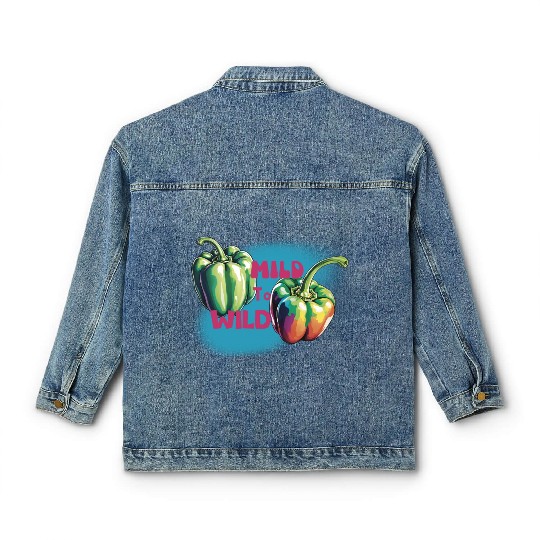 Mild to wild bel pepper Classic Women's Denim Jackets