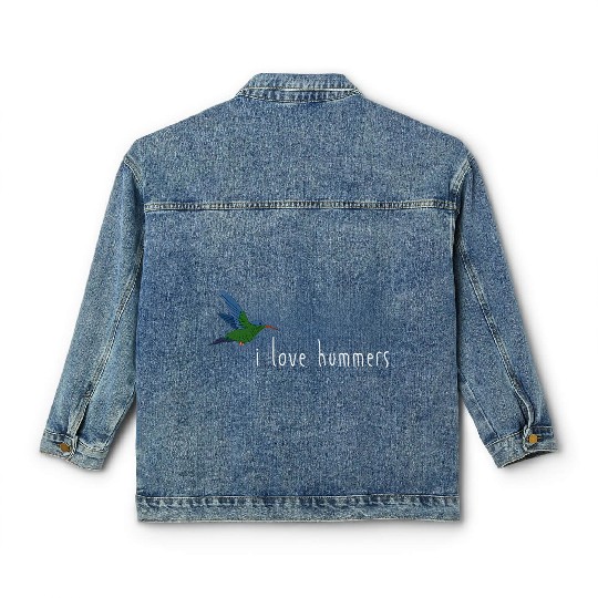 I Love Hummers Awesome Hummingbird Lover Classic Women's Denim Jackets