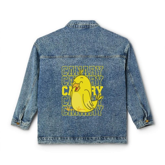 Yellow Canary Bird Classic Women's Denim Jackets