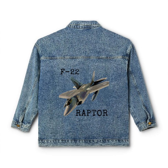 Air Force F-22 Raptor Fighter Jet Military Pilot Classic Women's Denim Jackets
