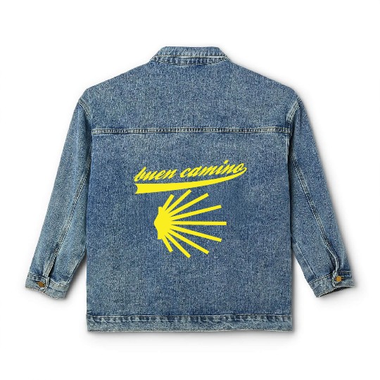 Way of St. James shell pilgrims buen camino Classic Women's Denim Jackets