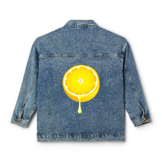 Citrus - Fruits - Orange - Lime - Grapefruit - Lem Classic Women's Denim Jackets