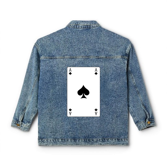 Spades Ace playing card Classic Women's Denim Jackets