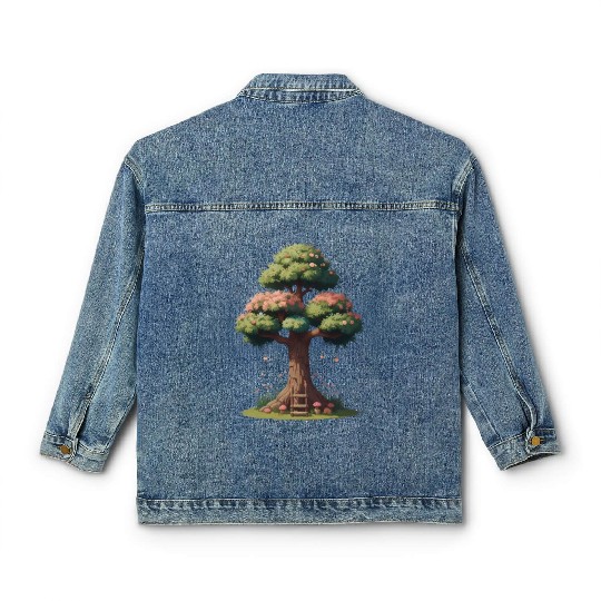 Colorful Tree Life is Really Good Tree Classic Women's Denim Jackets