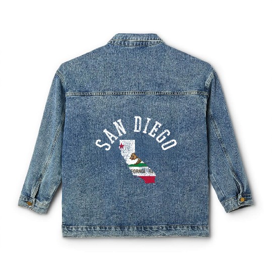 San Diego Patriot Flag - Embrace Your Roots Classic Women's Denim Jackets