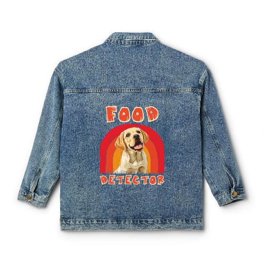Labrador Lovers FOOD DETECTOR Funny Labrador Classic Women's Denim Jackets