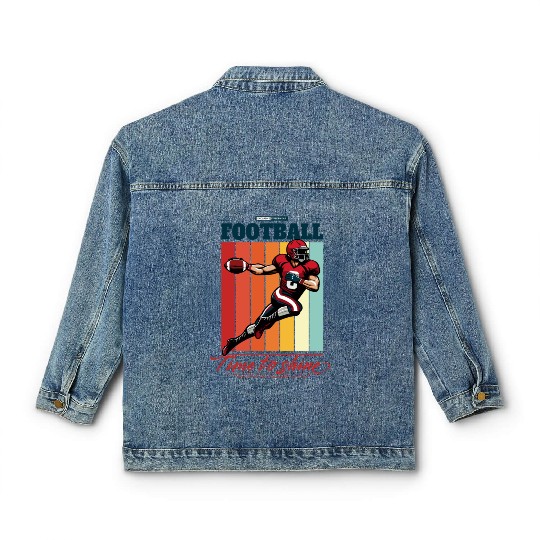 American Football Design Classic Women's Denim Jackets