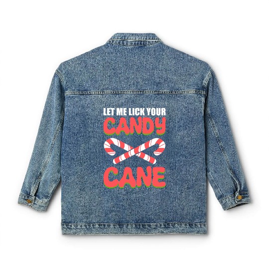 Reindeer And Candy Cane Candy Maker Classic Women's Denim Jackets