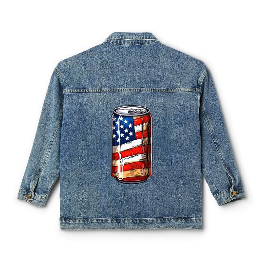 4th Of July. drink Classic Women's Denim Jackets