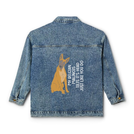 Funny Belgian Malinois Dog Breed Classic Women's Denim Jackets