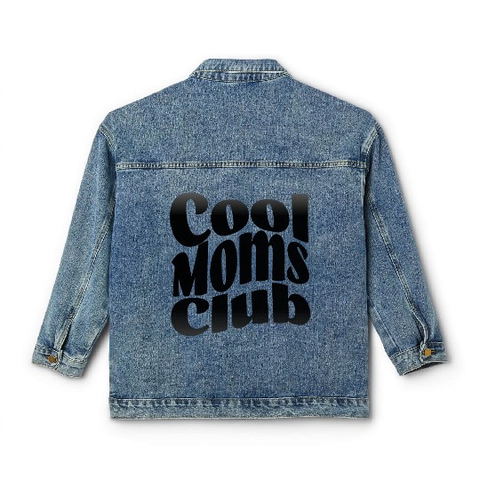 Cool moms club gift present for mama mothersday Classic Women's Denim Jackets