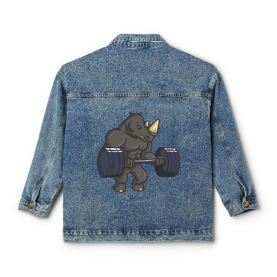 Rhinoceros Powerlifting Weightlifting Gym Rhino Lo Classic Women's Denim Jackets