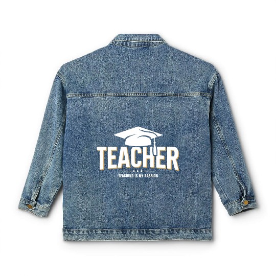 Teacher Teachers Student School Profession Classic Women's Denim Jackets