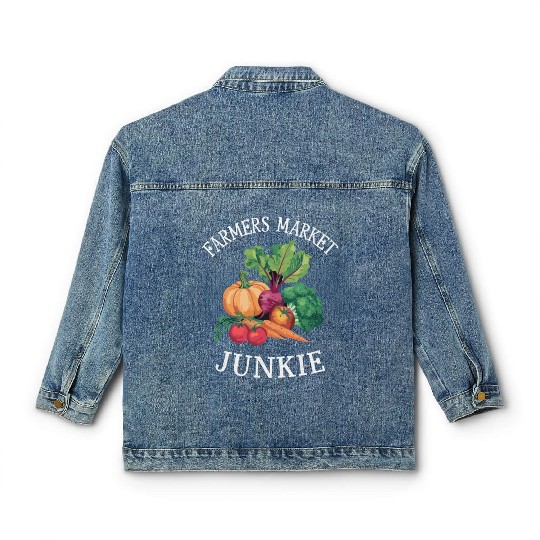 Farmers Market Farmer Agriculture Farming Food Classic Women's Denim Jackets